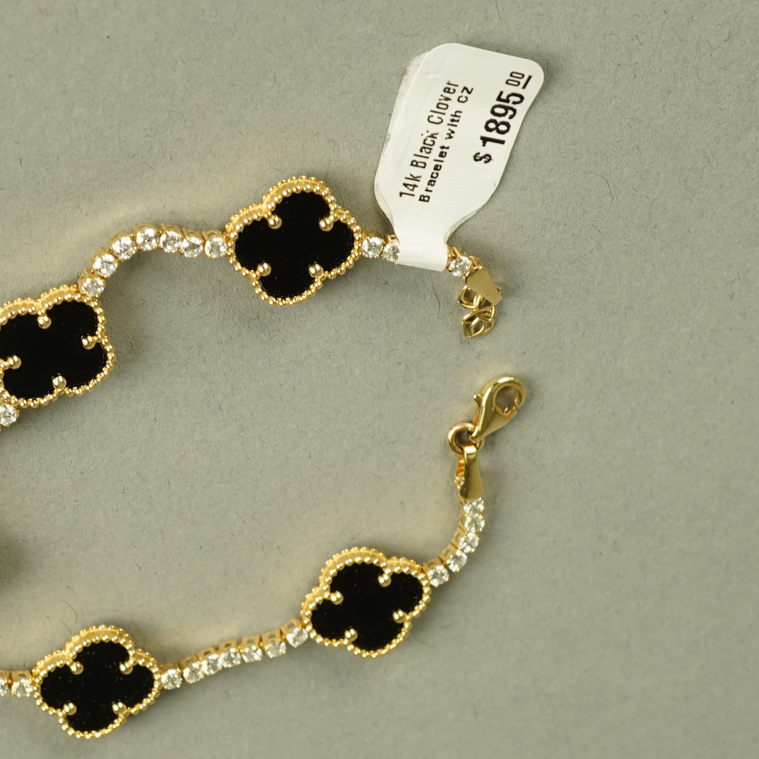 Black clover CZ Bracelet - 14K