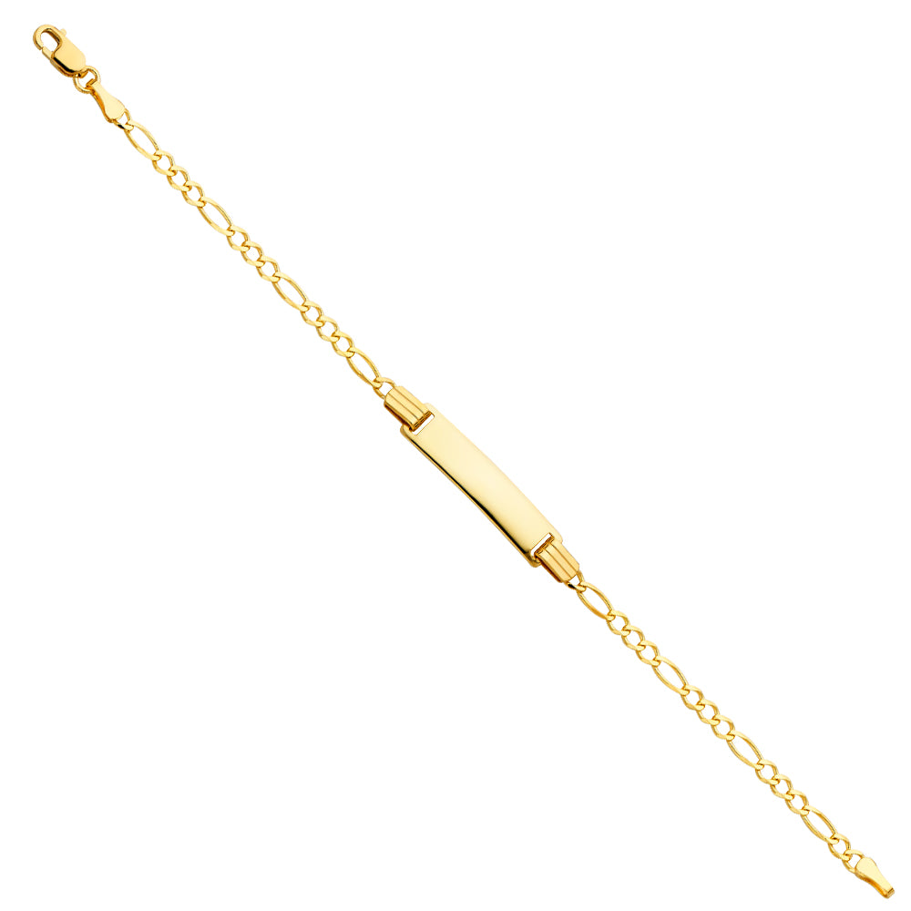 14K Figaro Baby ID Bracelet - 1.5mm