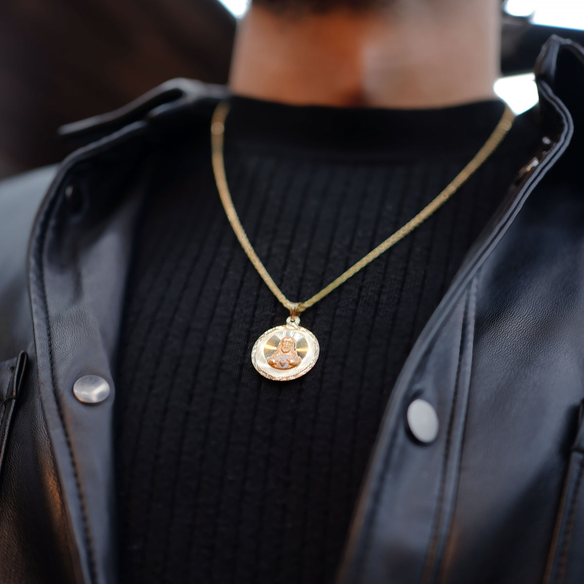 14K Small Virgin Mary &amp; Sacred Heart