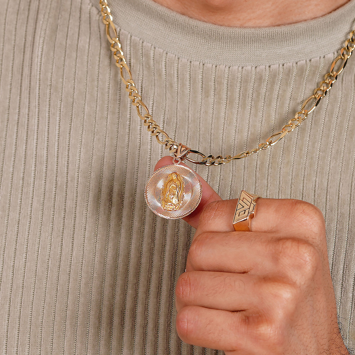 14K Small Virgin Mary &amp; Sacred Heart