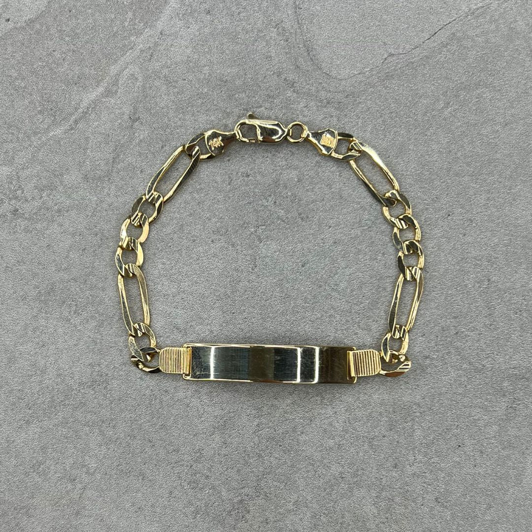 Figaro ID Bracelet ( engrave-able )