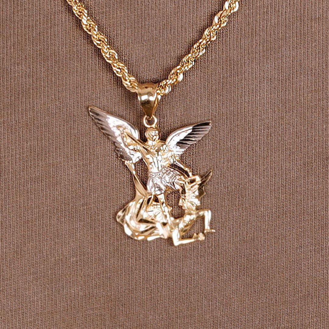 14K Saint Michael Pendant