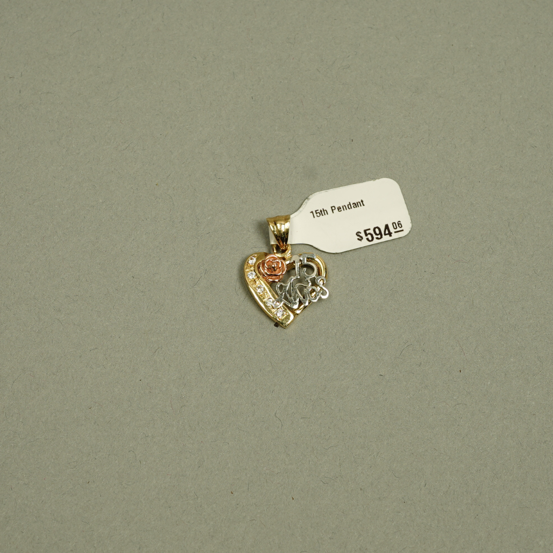 15 Heart Pendant - 14K
