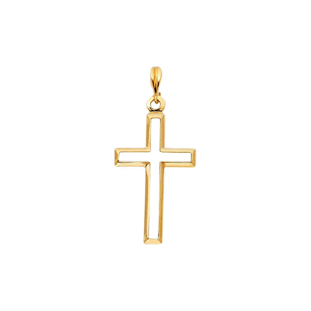 14K Hollow Cross