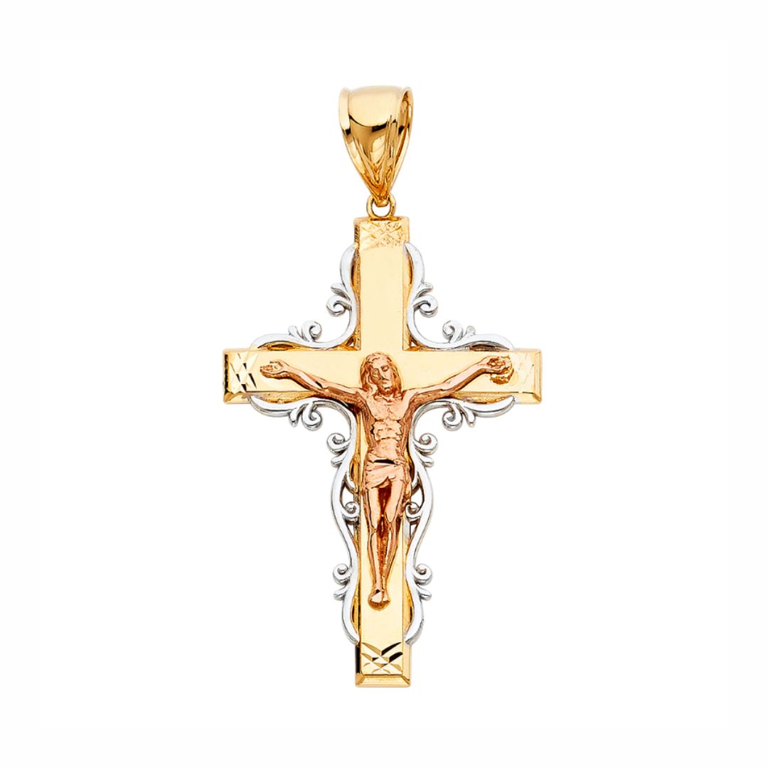 14K 3-Tone Cross