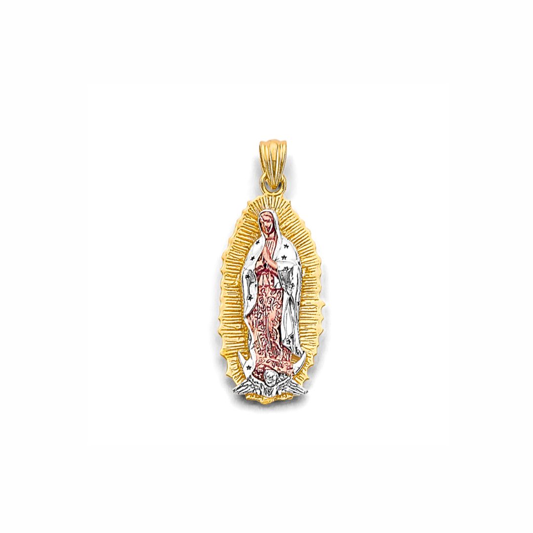 14K 3-Tone Guadalupe Pendant