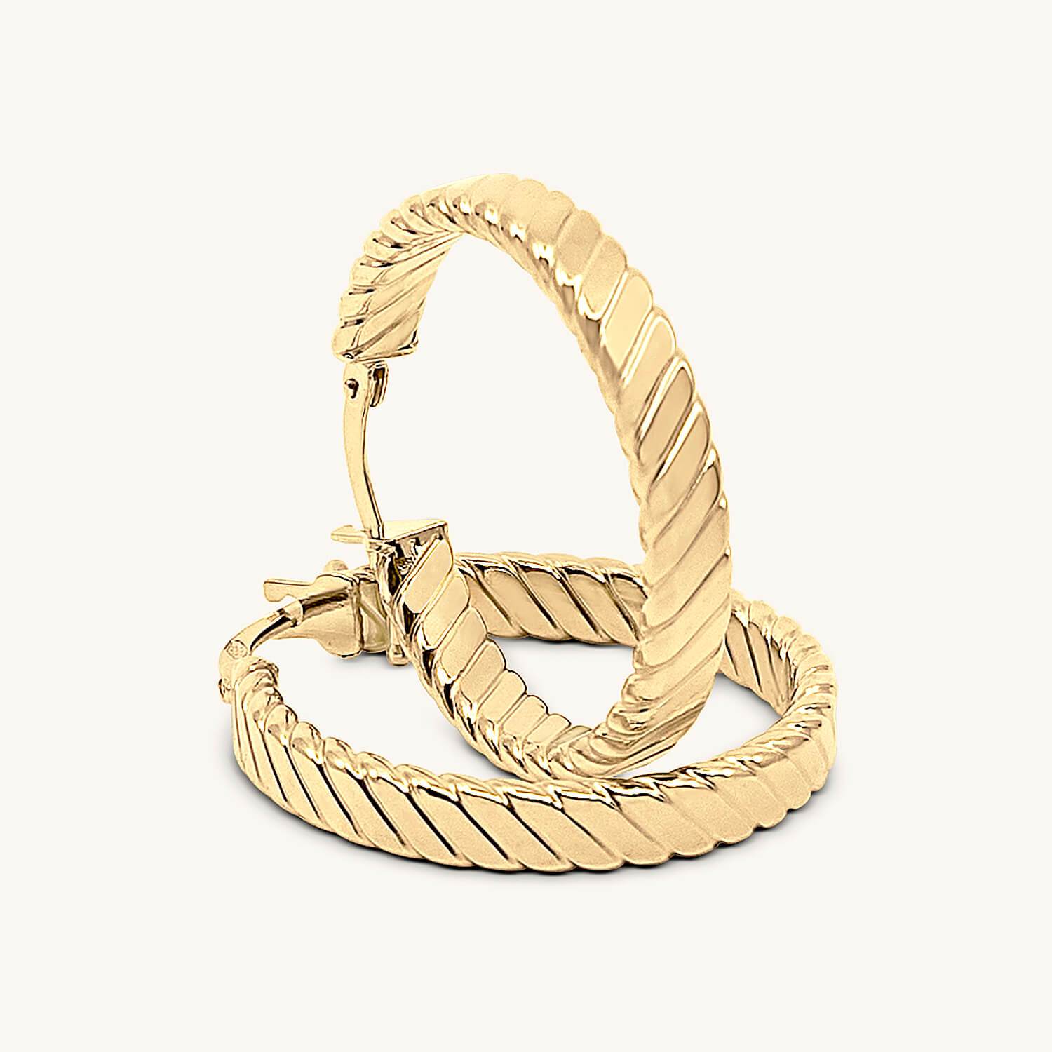 Ribbed Hoop Earrings - Dynasty Collect