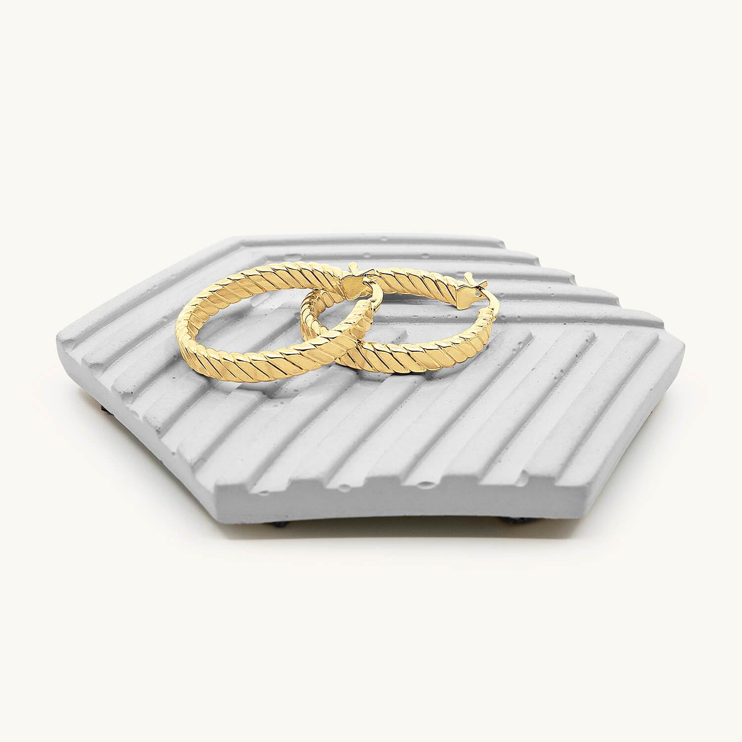 Ribbed Hoop Earrings - Dynasty Collect