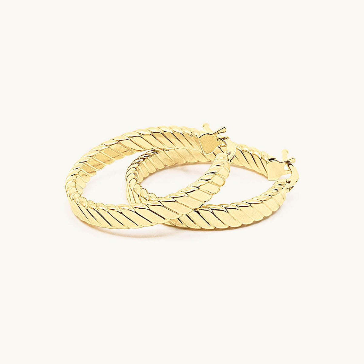 Ribbed Hoop Earrings - Dynasty Collect
