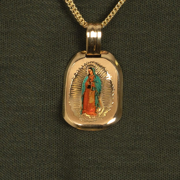 Our Lady Of Guadalupe Medallion Necklace With Chain 18K Gold Plated Non  Tarnish │ Hypo Allergenic | Shopee Philippines